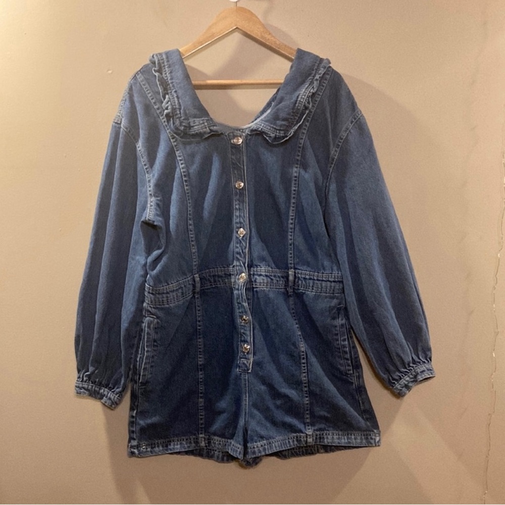 Free People Denim Romper